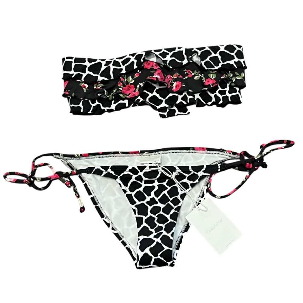 ONDADEMAR Ruffle Strappy Bikini Set Size XS NWT Beach